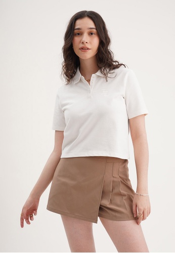 Penshoppe Relaxed Fit Cropped Polo With Branding Embroidery | ZALORA  Philippines