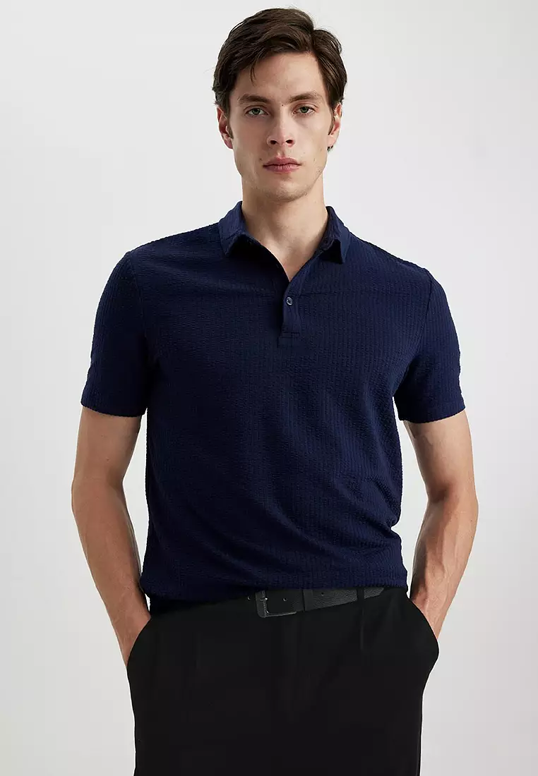 Slim Fit Cotton Short Sleeve Polo T-Shirt