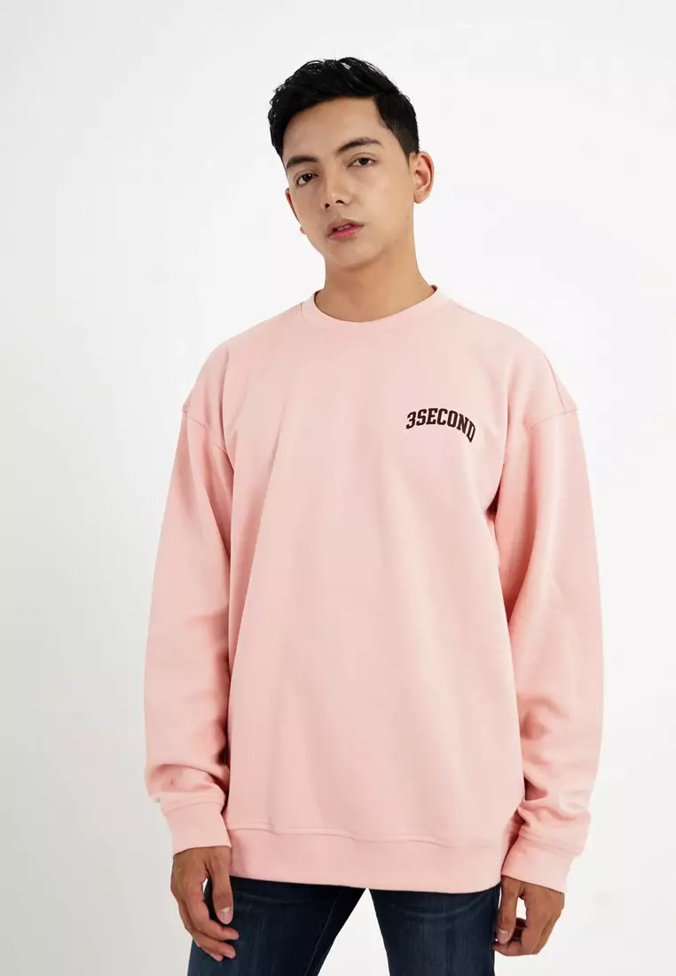 3Second Men's Jacket Sweater Crewneck Oversized Fit Sweety OL-C090924