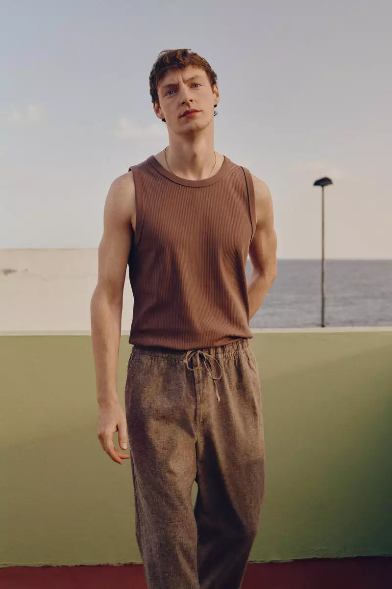 Regular Fit Linen-blend trousers