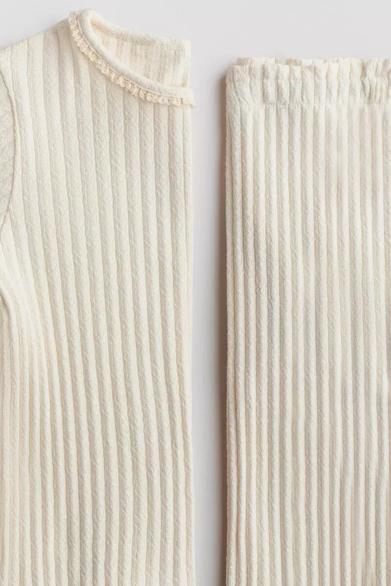 2-piece ribbed cotton set