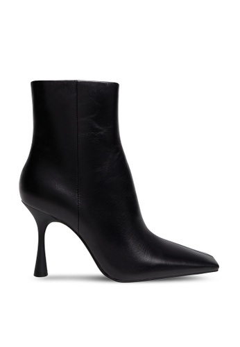 high heel leather ankle boots