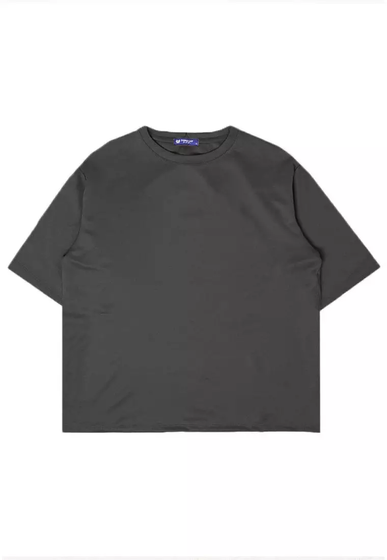 MTR98 Kaos Oversize Gym Bahan Tebal Scuba "i'm sorry i said leg day" Abu Tua