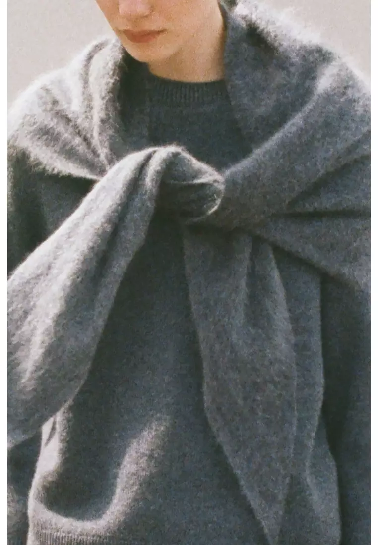 Buy COS BRUSHED-CASHMERE TRIANGLE SCARF Online ZALORA Malaysia