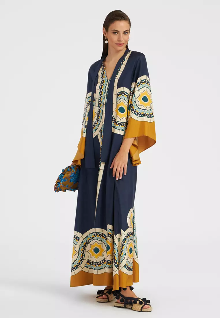 New color blocked printed dress CA241128111BL