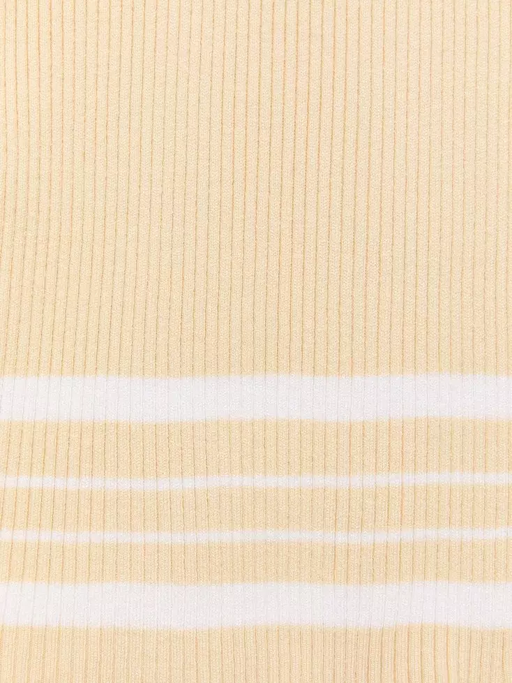 Striped Knit Top - Cream