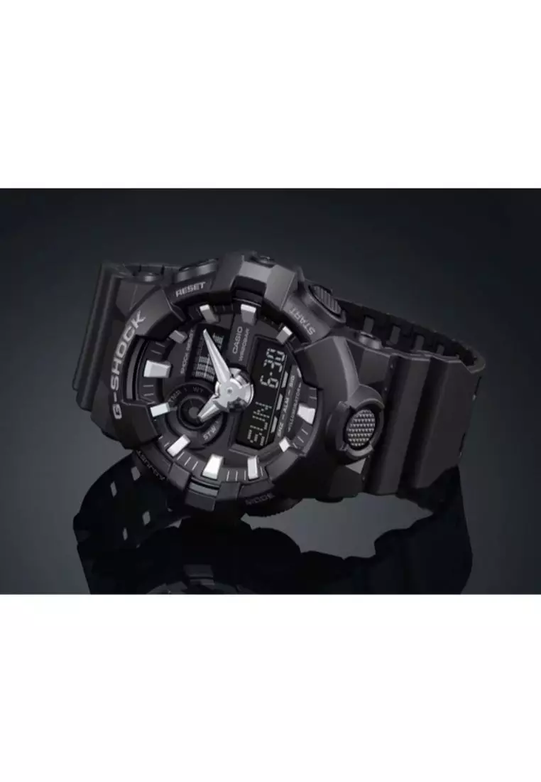 Men Analog-Digital Watch GA-700-1B Black Resin Strap