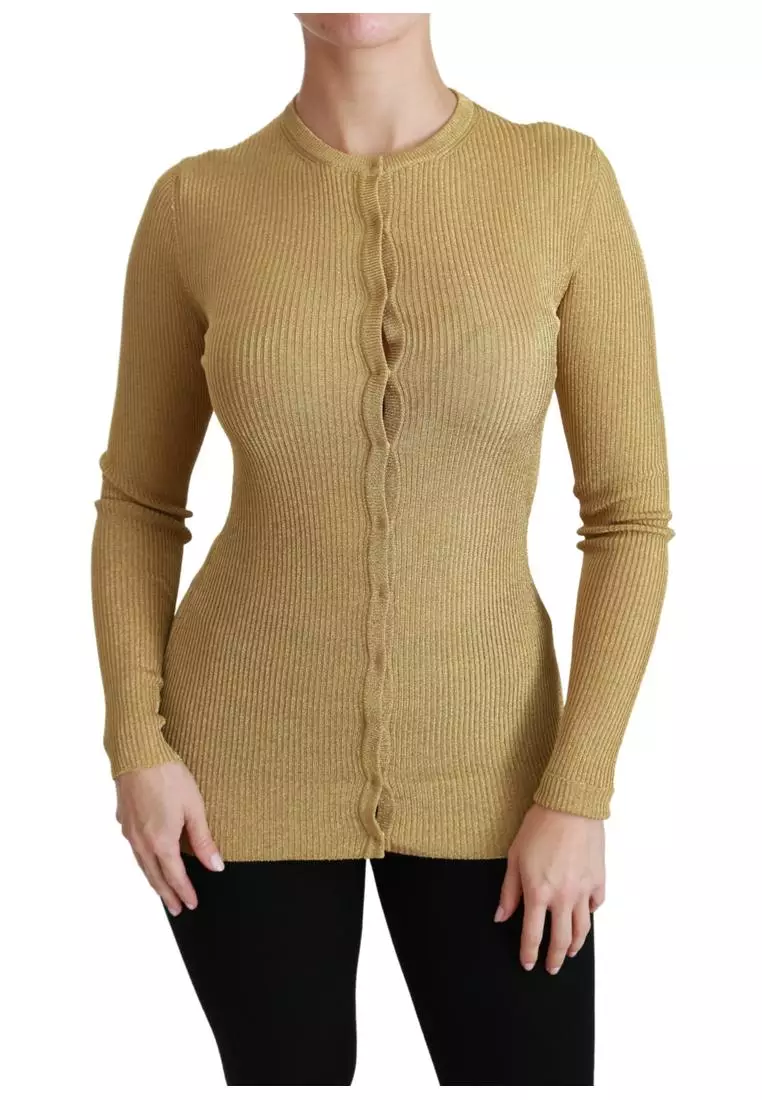 Gold coloured cardigans outlet