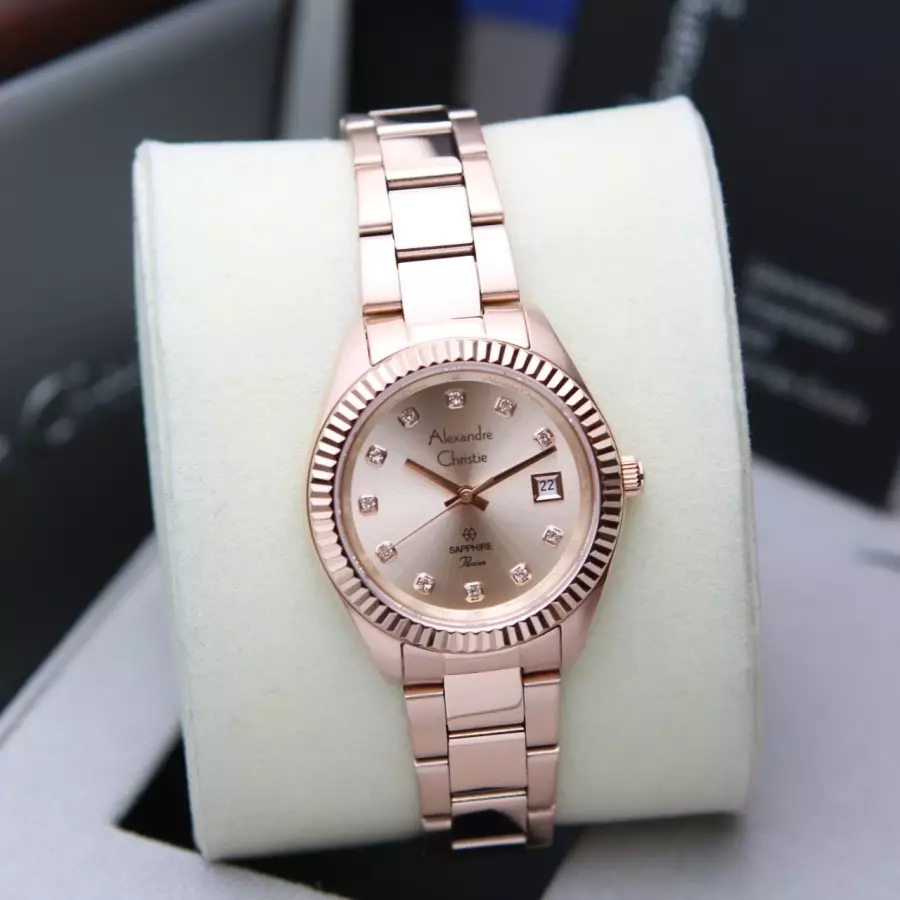 Alexandre Christie 2A83 Rantai Full Rosegold Cewek