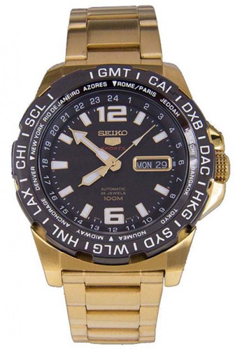 Seiko 5 Sports Jam Tangan Pria - Gold - Stainless Steel with PVD Coating - SRP690K1