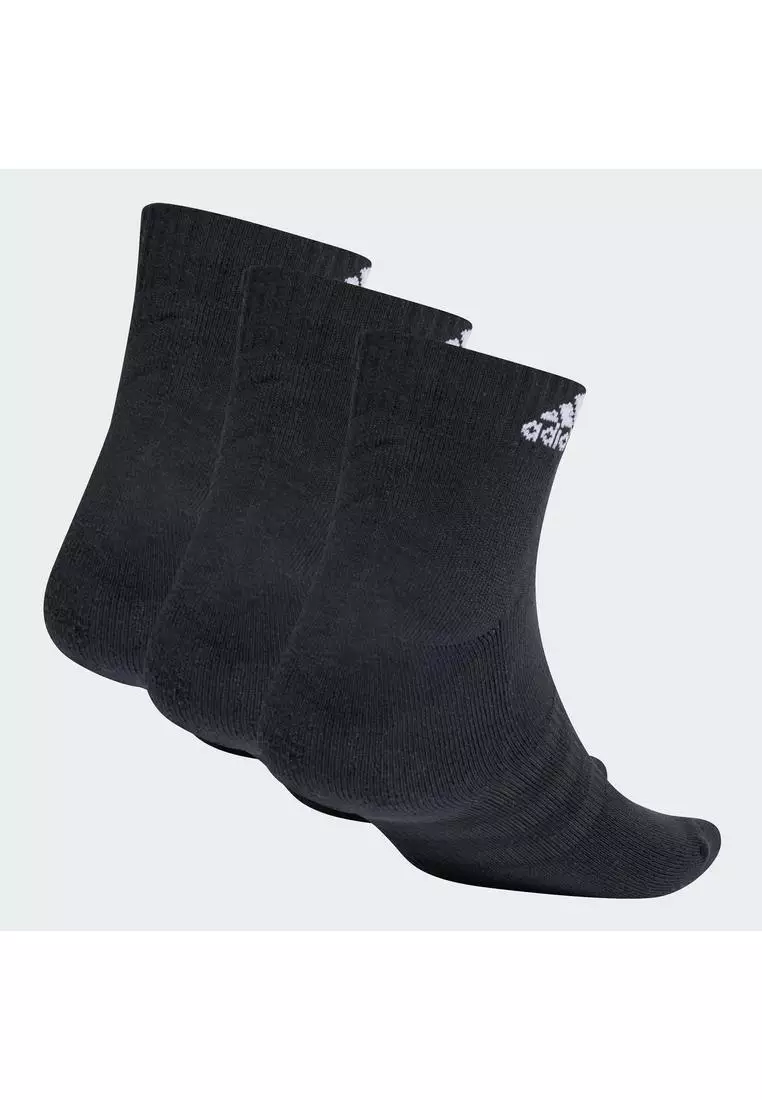 adidas Trefoil Quarter Socks 3 Pairs - Black, Unisex Lifestyle