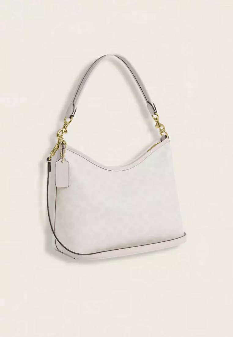 Coach Laurel Shoulder Bag In Signature Canvas Chalk