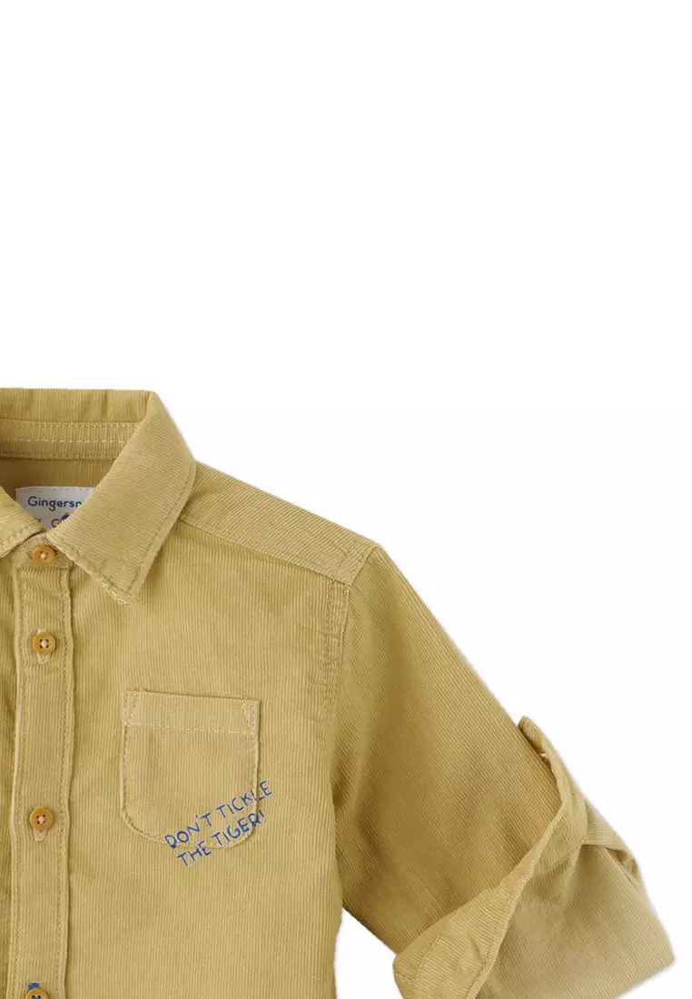 Baby Boys DonT Tickle The Tiger Fine Cord Shirt