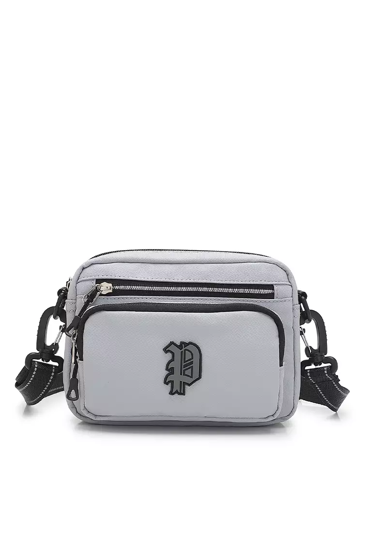 Playboy Men's Small Sling Bag / Crossbody Bag - Grey 2024