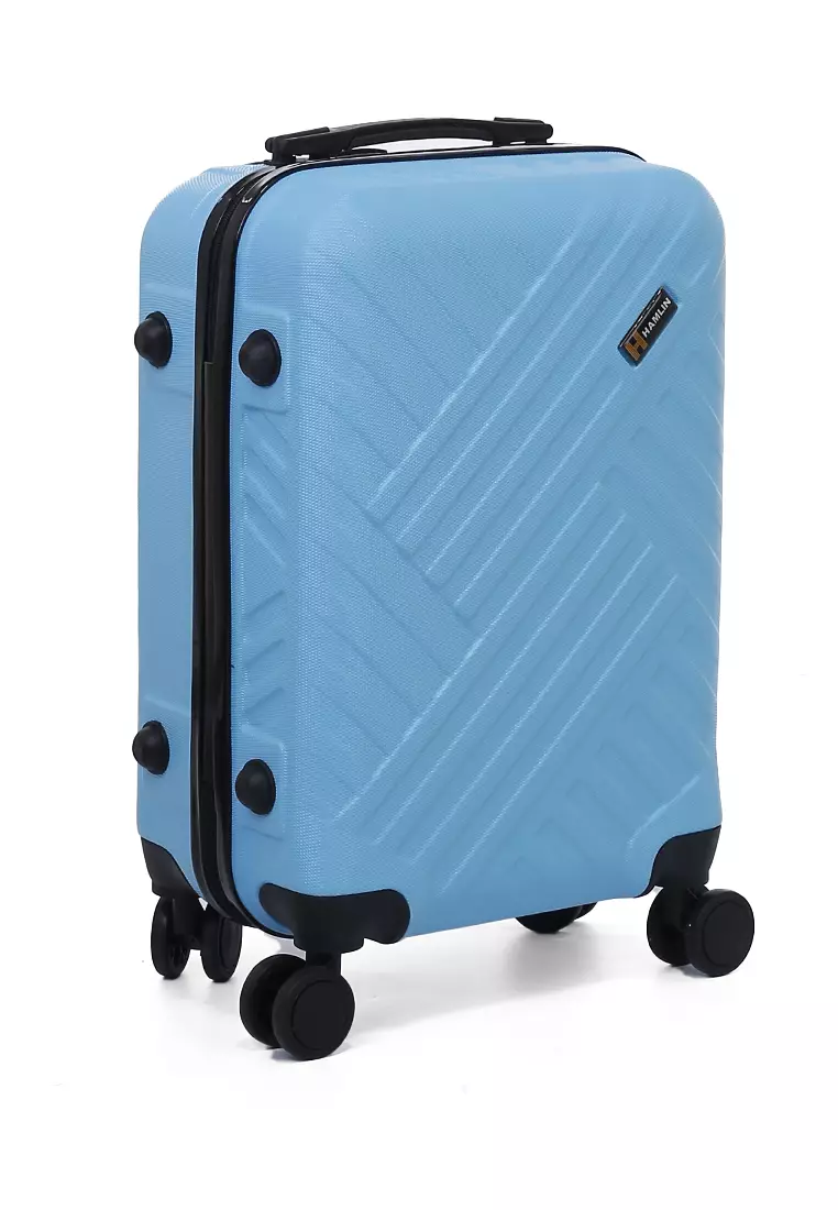 Carlton Koper Unisex Size 20 Inch Suitcase Large Compartment Material ABS+PVC Coated ORIGINAL - Light Blue