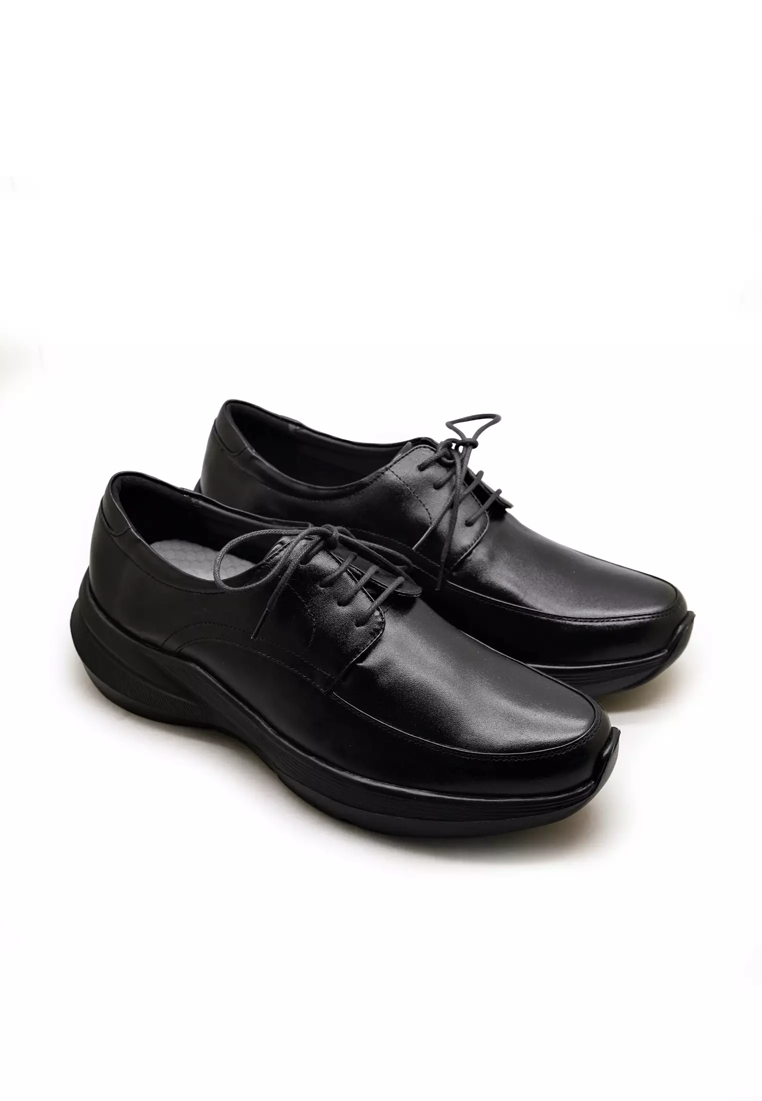Deany Sepatu Slip On Sneakers Casual Pria Tali Kulit Asli Ringan  Black