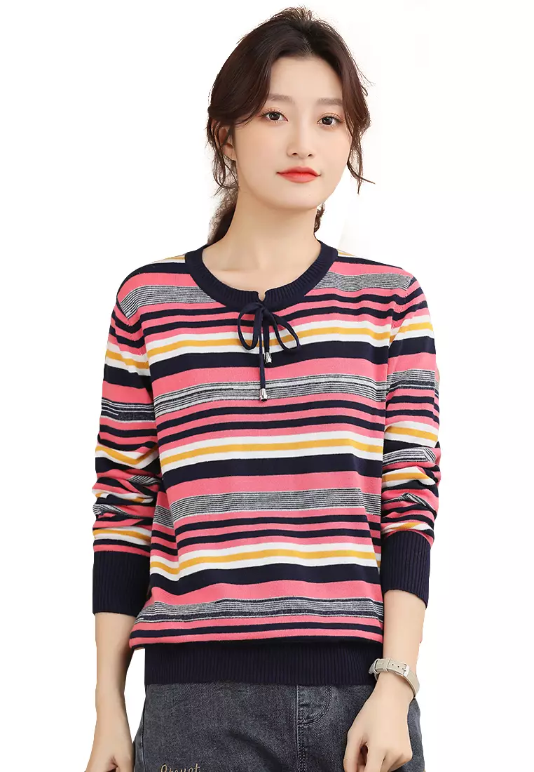 Girls striped clearance sweater
