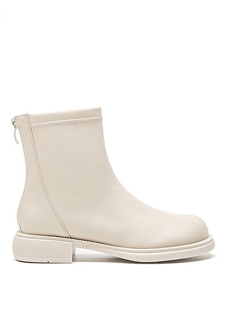VANSA Fashion Cow Leather Platform Martin Boots VSW-B101