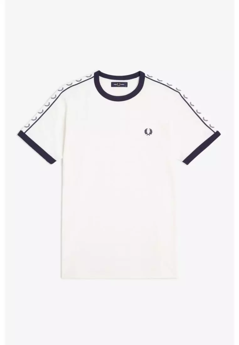 Fred Perry M4620 Taped Ringer T-Shirt (Snow White)