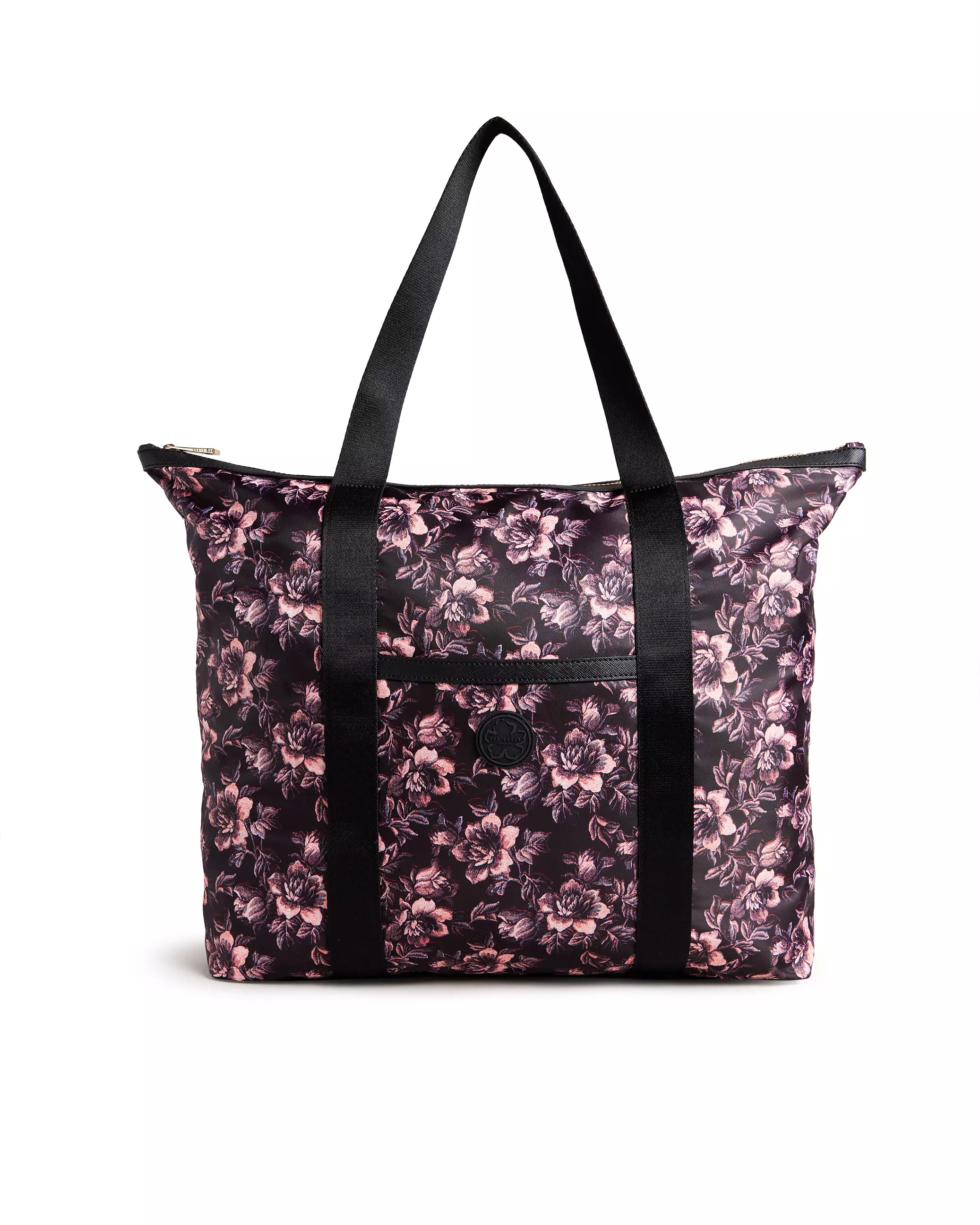 Buy Ted Baker Women Black Floral Print PVC Tote Bag for Women