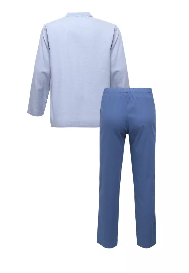 Pito Dito Boy Habibullah Setelan Panjang Koko Anak Biru - Size 4