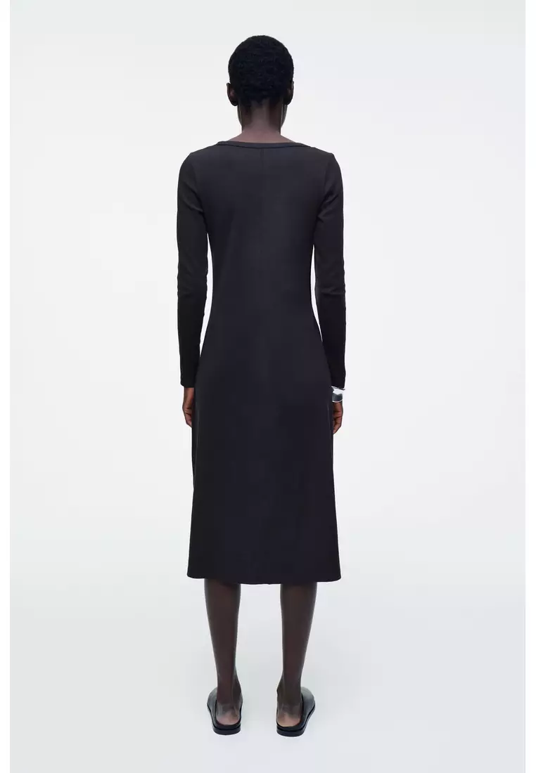 boden long sleeve jersey dress Boden Women's Naomi Long Sleeve Jersey Dress in Brown main image 0