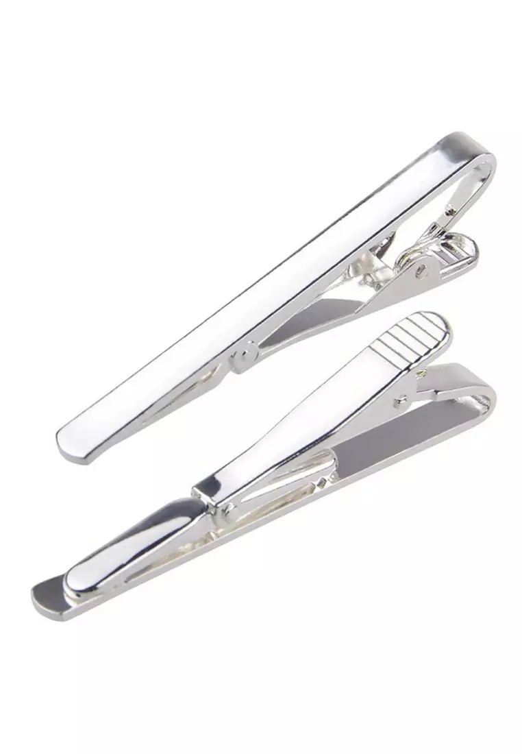 houseofcuff penjepit dasi pin tie jepit dasi polos silver