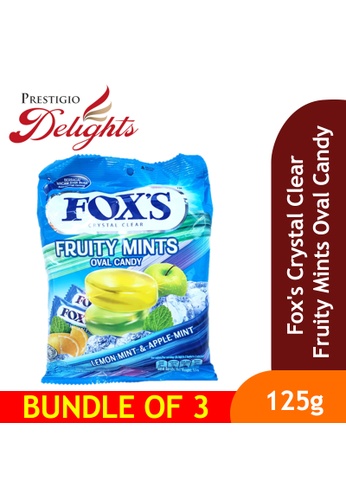 Prestigio Delights Fox's Crystal Clear Fruity Mints Oval Candy (Lemon and Apple Mint) 125g Bundle of 3 BD484ES58405CBGS_1