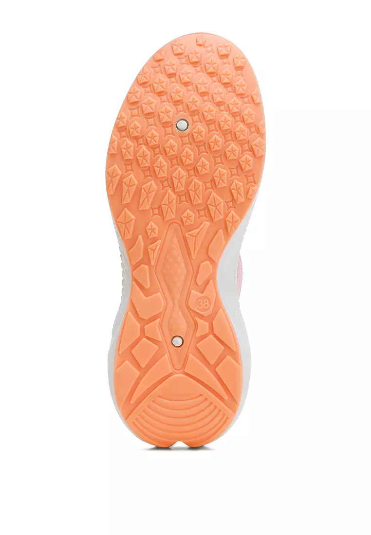 Lace-Up Chunky Sneakers in Pink