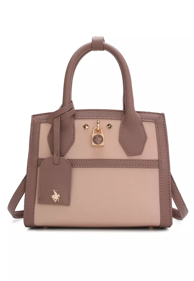 2-In-1 Top Handle Bag & Zipper Purse (二合一 手拿袋 & 錢包) - 紫色