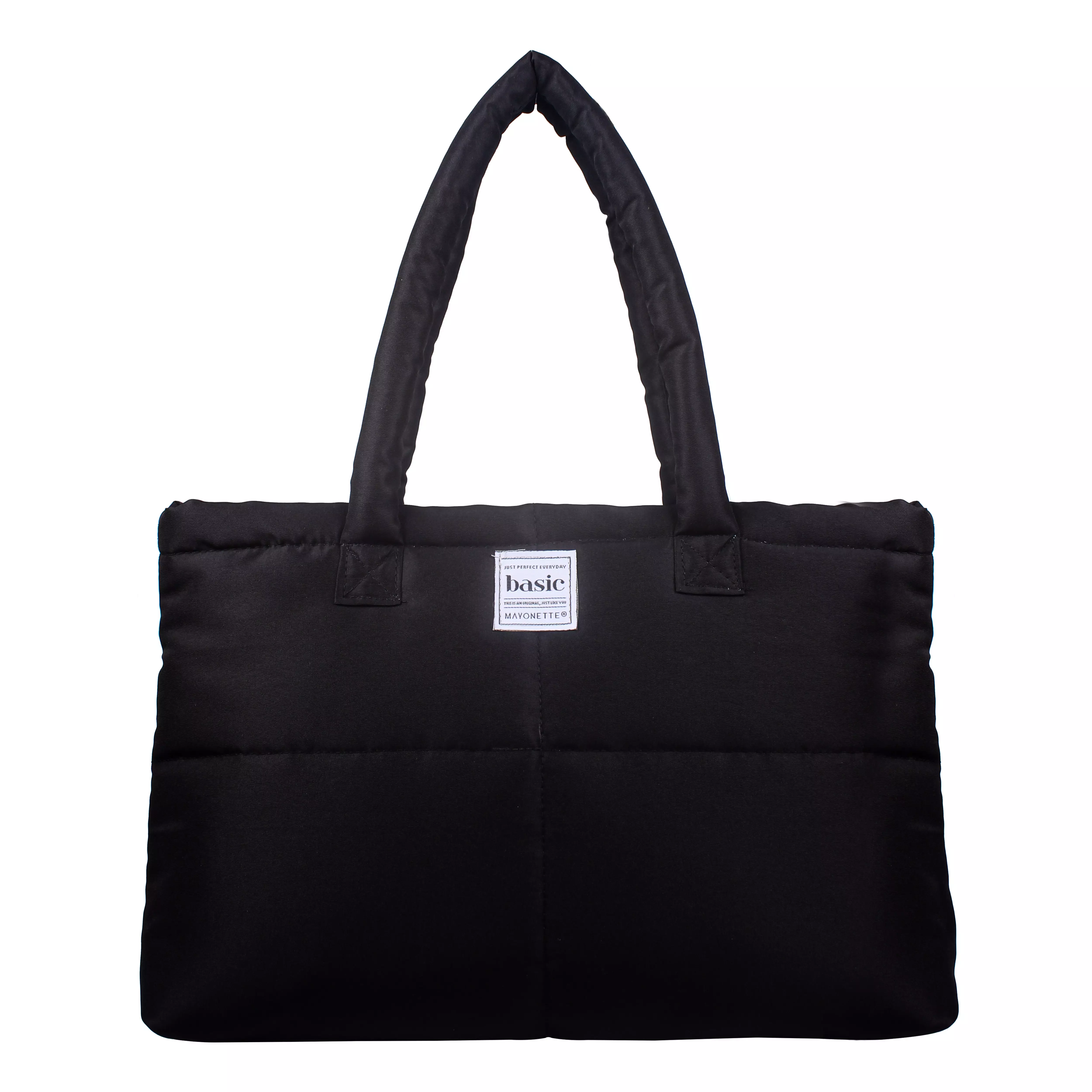 Mayonette Balina Tote Bag - Tas Bahu Wanita Kanvas Korean Style Terbaru 2022 - Black