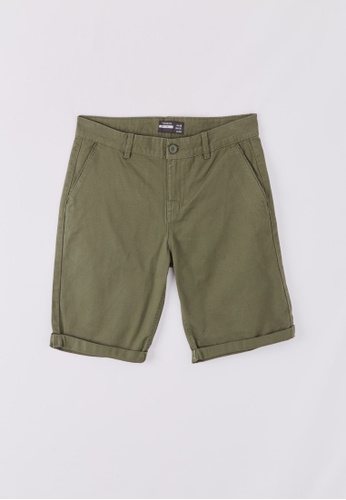Terranova green Men's Plain Chino Shorts BA947AAE2AE0C8GS_1