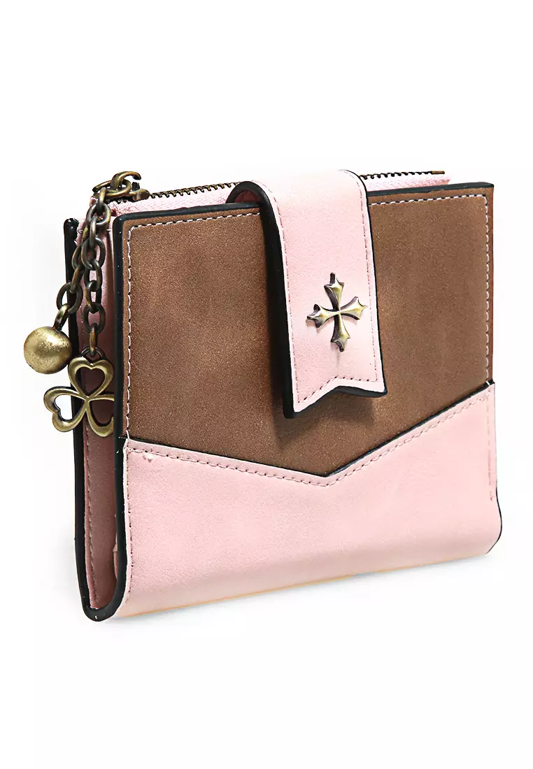 Dompet Lipat Wanita Model Pendek Short Wallet Mini Design Material Leather ORIGINAL