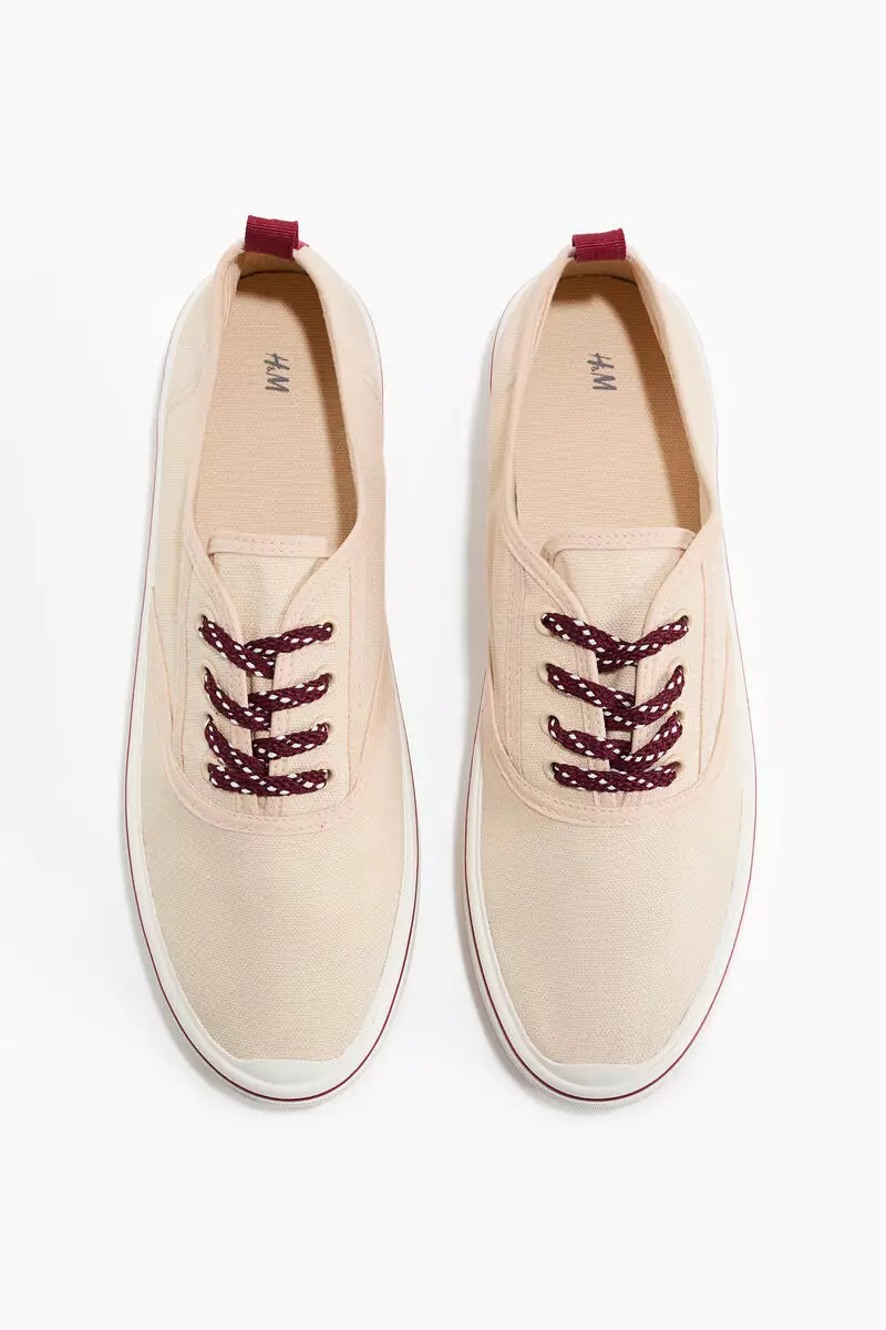 Cotton canvas trainers
