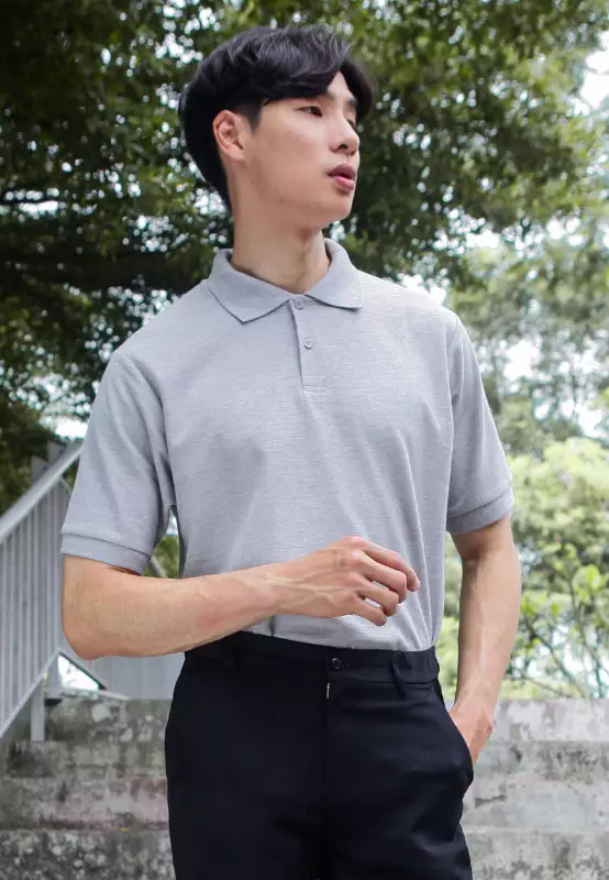 polo shirt baju kaos kerah polo slim houseofcuff abuabu