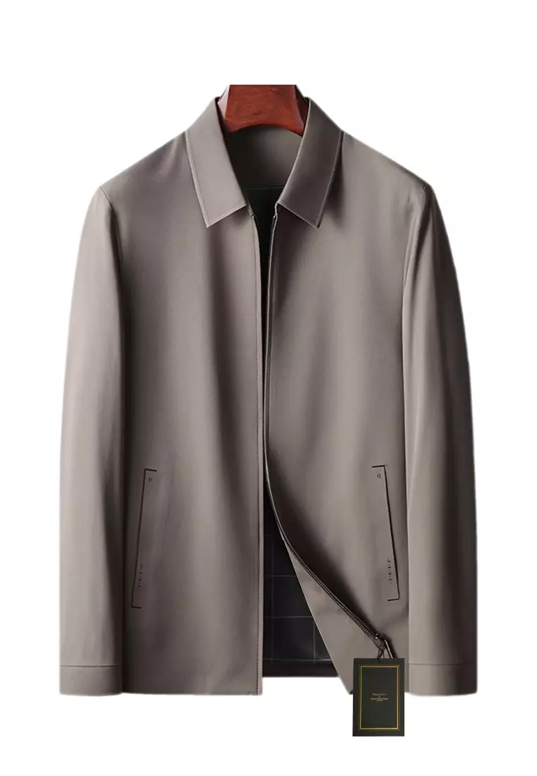 Lapel Workwear Zipper Jacket WK-FT8868