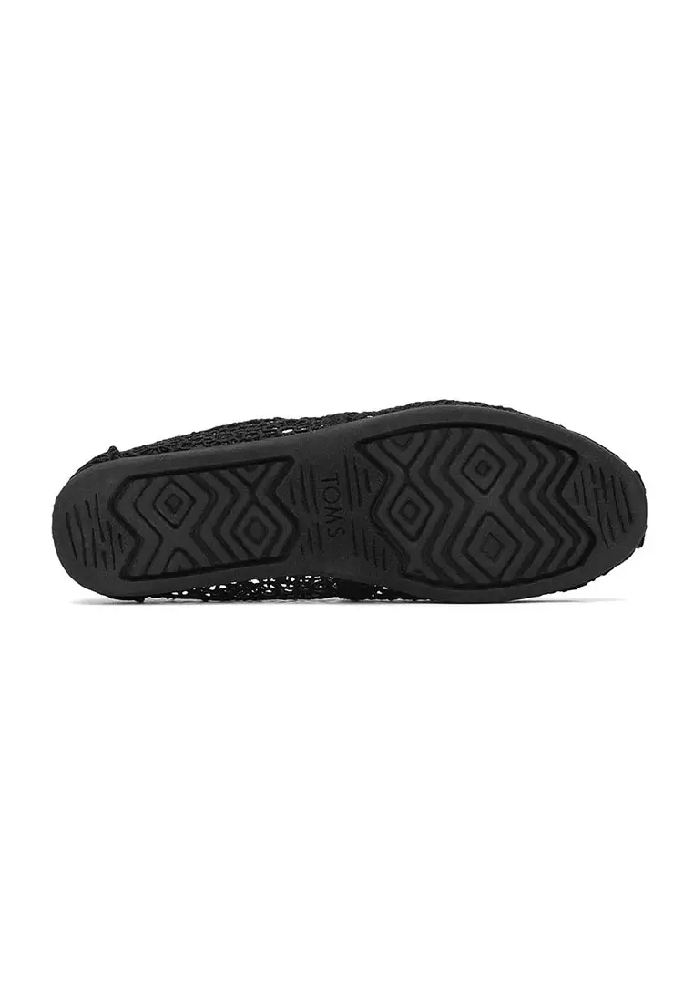 Women Alpargata Black Moroccan Crochet Shoes