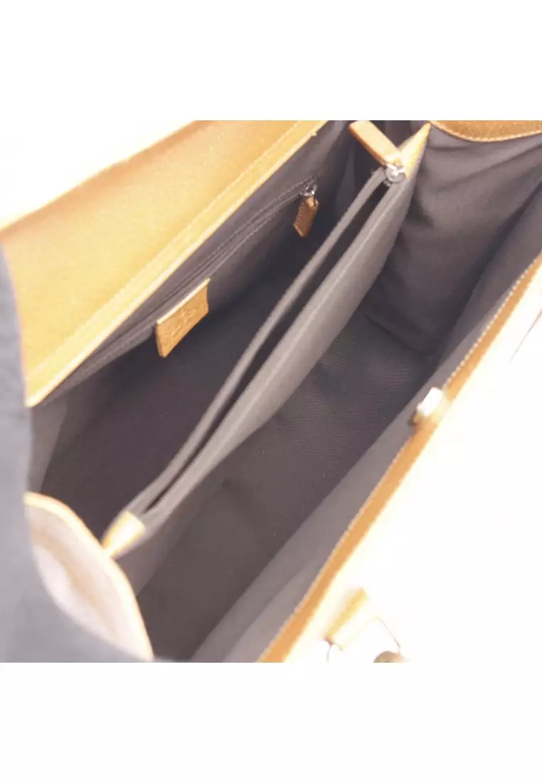 Pre-Loved Gucci Bamboo Handbag tote bag leather light brown