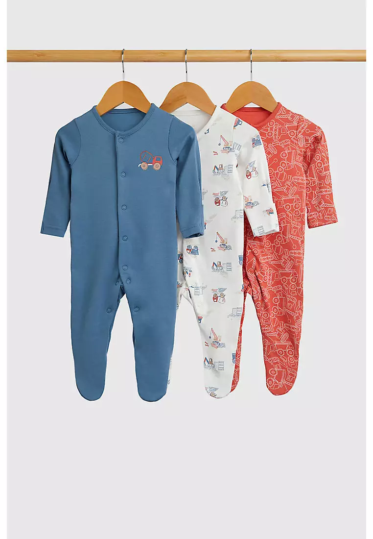 Buy Mothercare Vehicles Baby Sleepsuits Pack Online ZALORA