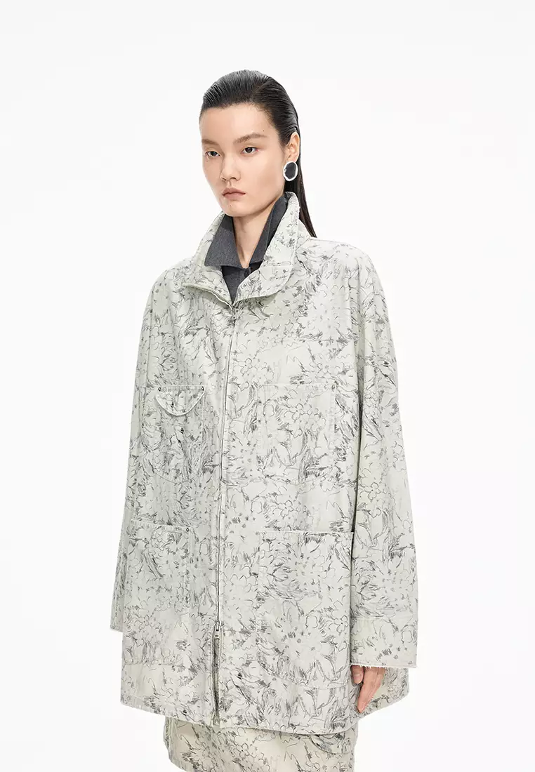 Cotton Pattern Element OVERSIZE Jacket