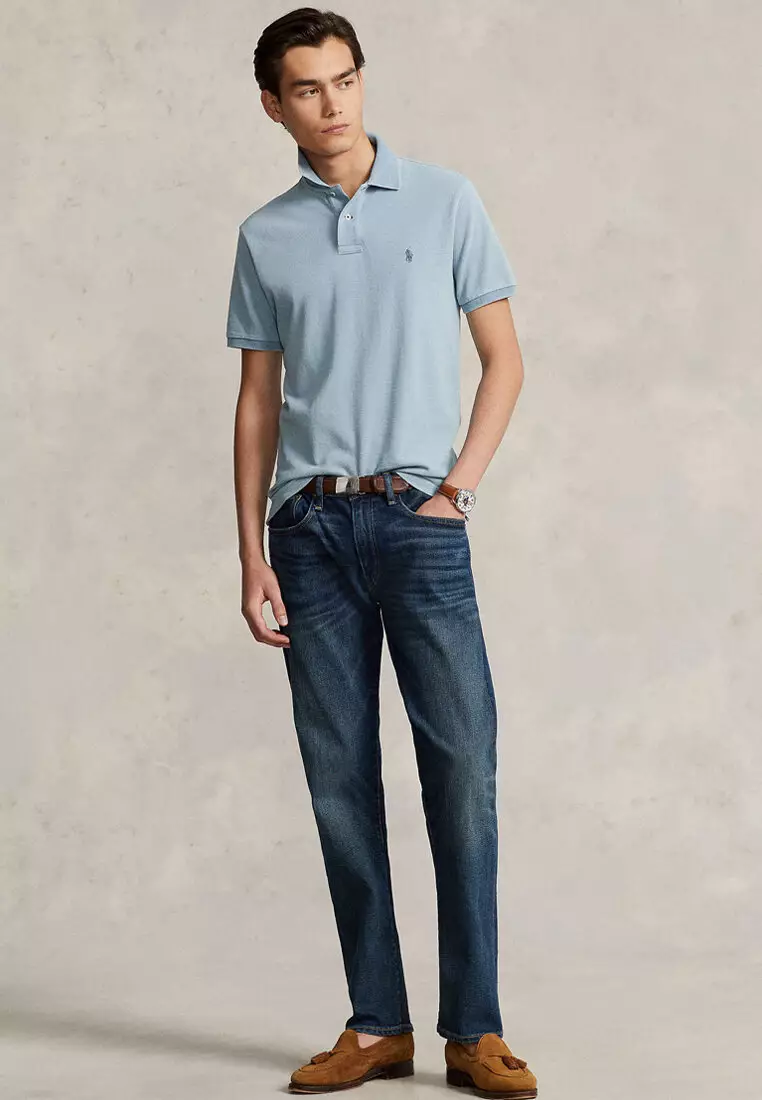 Custom Slim Fit Mesh Polo Shirt
