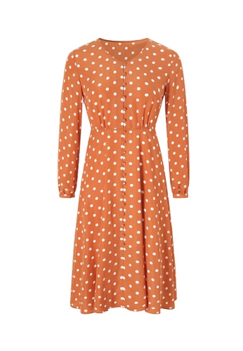 Buy Happy Fridays Slim Print Chiffon Dress 63339 Online On Zalora
