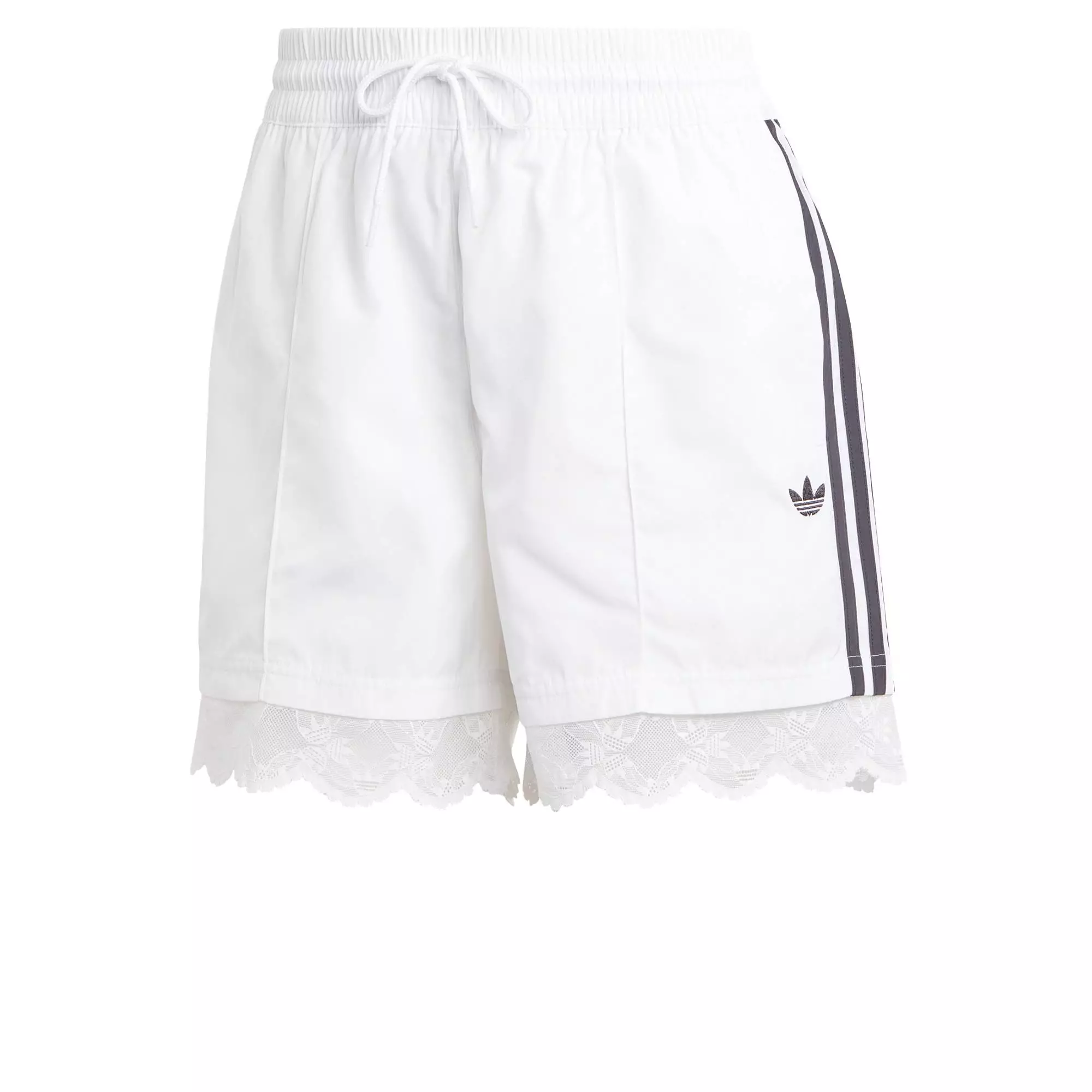 lace trim 3-stripes shorts