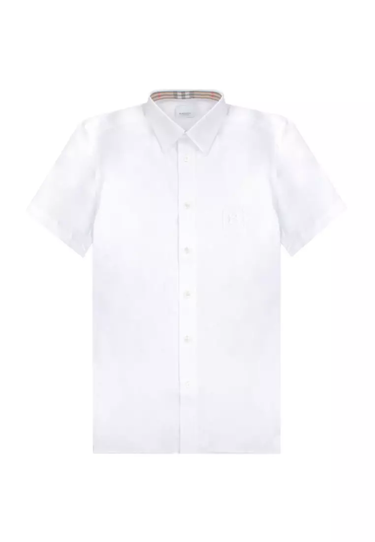 Burberry white hotsell shirt mens