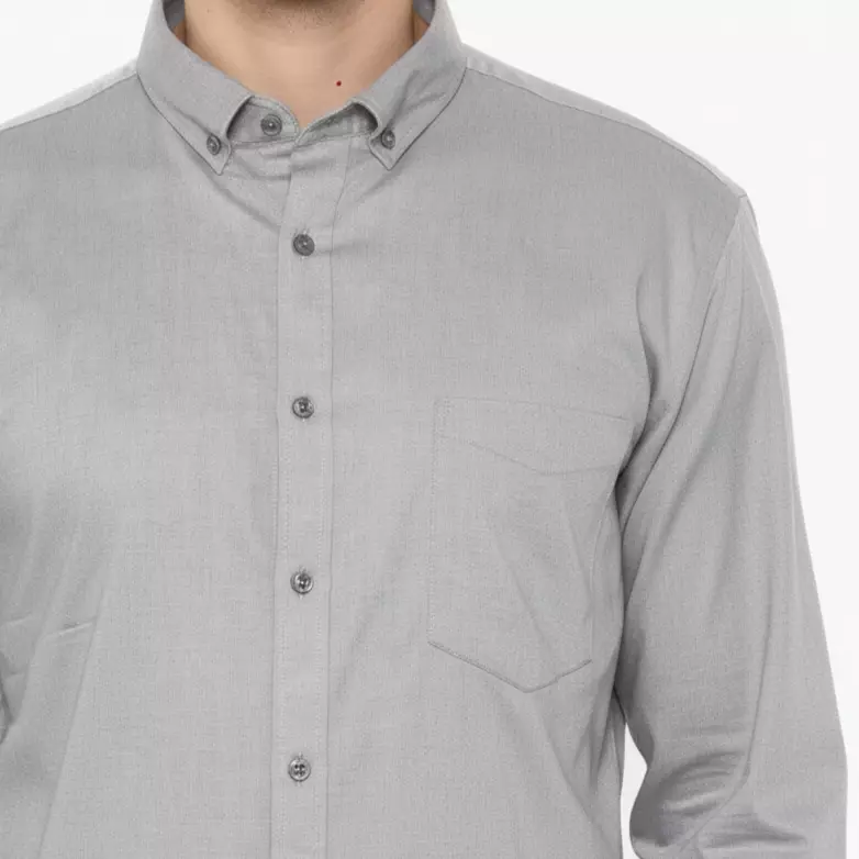 Lawell Kemeja Pria Lengan Panjang Slim Fit Katun 100% Warna Abu – SEVEN-MLS