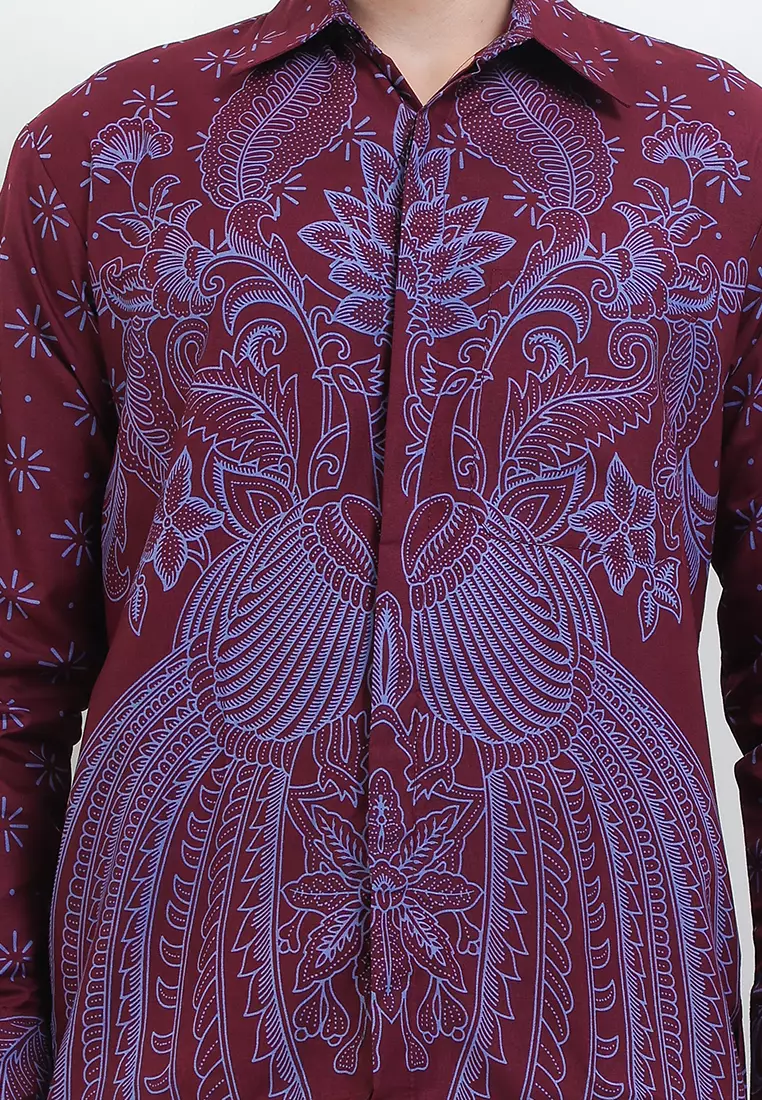 Lakeswara Kemeja Batik Exclusive Premium Pria Casual Modern Lengan Panjang