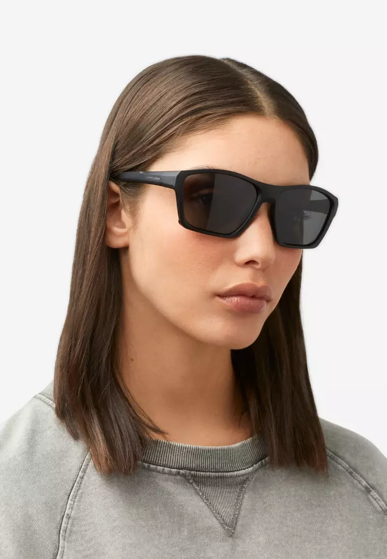 Shark - Polarized Black Dark Sunglasses For Men, Male Official Product Designed in Spain