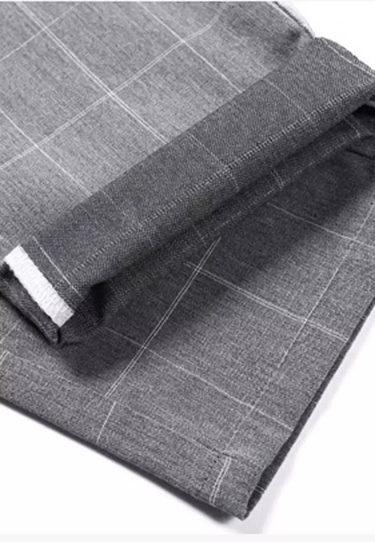 Checked Slim Fit Suit Pants