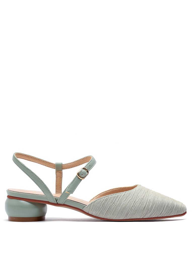 Satin Fabric Strap Mid Heel 933-4