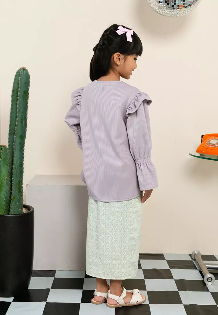 Buy Lubna Kids Knit Top With Printed Skirt Set Online | ZALORA Malaysia